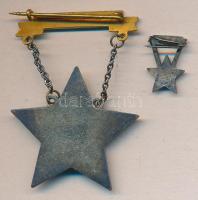 1950-es évek Sztahanovista kitüntetés mini kitűzővel eredeti díszdobozban T:2