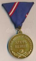 Ausztria 1963. Katonai Szolgálati érdemérem "Stets Bereit" mellszalaggal T:2 Austria 1963. Military Service Bronze Medal with robbon C:XF