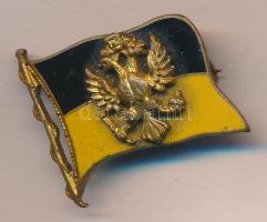 Habsburg Birodalom I.VH. Habsburg zászló kétfejű sassal, zománcozott jelvény (2,5x1,5mm) T:2 Habsburg Monarchy WWI Habsburg flag with double-headed eagle, enamelled badge C:XF