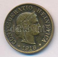 Svájc 1918 5R Br T:1-/2 
Switzerland 1918B 5 Rappen Br C:AU/XF