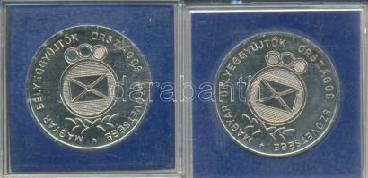 1985. "MÉE - Felszabadulási Jubileumi Bélyegkiállítás, Kecskemét" ffém emlékérem (2x) T:BU...