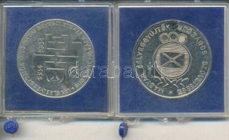 1985. "MÉE - Felszabadulási Jubileumi Bélyegkiállítás, Kecskemét" ffém emlékérem (2x) T:BU...