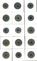 Kína/Japán vegyes fémpénz gyűjtemény ritkább darabokkal, összesen 26db T:2,3 China/Japan mixed collection of Br coins with rare pieces C:XF,F