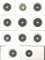 Kína/Japán vegyes fémpénz gyűjtemény ritkább darabokkal, összesen 26db T:2,3
China/Japan mixed colle...