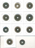 Kína/Japán vegyes fémpénz gyűjtemény ritkább darabokkal, összesen 26db T:2,3
China/Japan mixed colle...