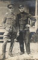 Military WWI, soldiers, real photo (gluemark)