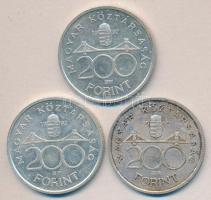 1992. 200Ft Ag "MNB" (3x) T:2
