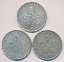 1993. 200Ft Ag "MNB" (3x) T:2