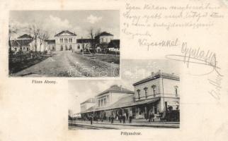 Füzesabony vasútállomással