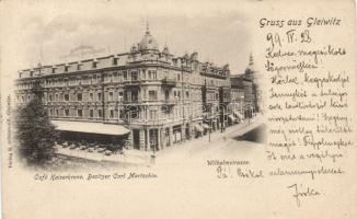 Gliwice, Gleiwitz Wilhelm street, Café Kaiserkrone (EK)