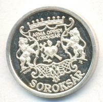 1993. "Soroksár- 250 éves a Római Katolikus Templom" ezüstözött emlékérem (20mm) szign.: J...