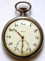 cca 1900 Doxa zsebóra hibátlan porcelán számlappal, másodpercmutatóval. Nem jár / Doxa pocket watch with porcelain dial, needs repair