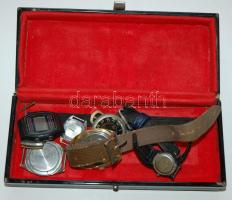 Vegyes óratétel dobozban /
Vintage wristwatches in shabby condition