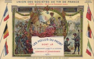 Military WWI Entente propaganda, flags s: Lessieux