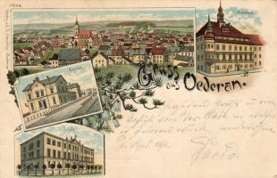 1896 Vederan mit Bahnhof Litho
