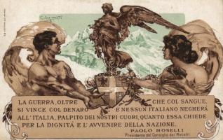 Italian propaganda, Military WWI, artist signed litho (EK)
