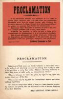 Proclamation / WWI military notice by the General Commanding, German orders in France, propaganda