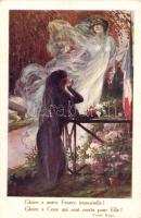 French propaganda, Victor Hugo citation, artist signed (EK)