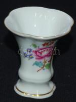 Kézzel festett Nanking bouquet-mintás jelzett Herendi porcelán váza hibátlan állapotban / Handpainted numbered Herendi chinaware vase in flawless condition 7cm