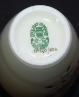 Kézzel festett aranyozott sorszámozott boglárkákkal díszített jelzett Zsolnay porcelán váza hibátlan...
