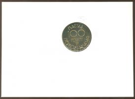 1988. 100Ft "Labdarúgó VB" érmés, bélyeges borítékon, olasz bélyeggel és alkalmi bélyegzőv...