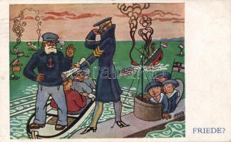 German propaganda, Military WWI, humour, mariners (EB)