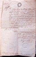 cca 1794-1820 A Gammel család irat hagyatéka, közte I. Ferenc nevében kiállított viaszpecsétes okmán...
