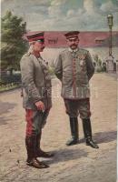 Smoking officers, Military WWI (EK)
