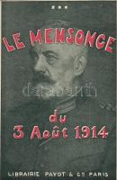 Anti-German propaganda, France entered the WWI, with description on backside