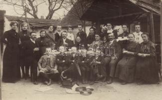Family with gramophone photo