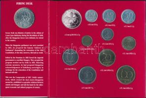 1994. 10f-100Ft 10klf db + 200Ft Ag "Deák" dísztokos szettben T:BU