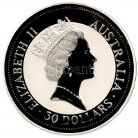 Ausztrália 1992. 30$ Ag(0.999) "Kookaburra" 1100,10g (1,1kg/100mm) T:PP ph. Csak 1000db! R...