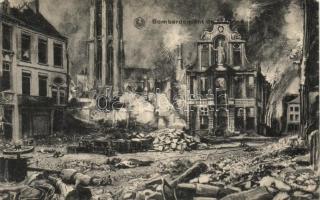 Mechelen, Malines; WWI ruins after bombing (EK)