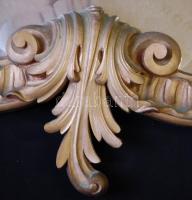 Dekoratív metszett tükör hibátlan állapotban, dúsan és igényesen faragott barokk stílusú fa kerettel...