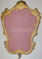 Dekoratív metszett tükör hibátlan állapotban, dúsan és igényesen faragott barokk stílusú fa kerettel...