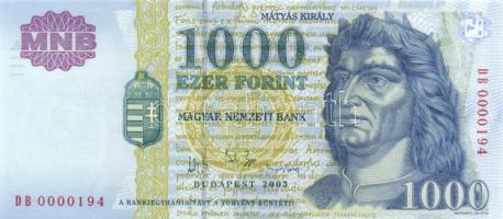 2002. 1000Ft "DB 0000122" + 2003. 1000FT "DB 0000194" + 2004. 1000Ft "DB 00...