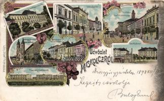 1898 Miskolc tüzérségi laktanyával litho (EB)