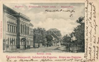 Fogaras Bethlen street, County Hall, school (EK)