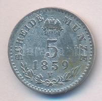 Ausztria/olasz verdejel 1859V 5Kr Ag "I. Ferenc József" T:3 Austria /Italian mintmark 1859V 5 Kreuzer Ag "Franz Joseph I" C:F