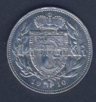 Liechtenstein 1910. 1Fr Ag "II. Johann" (23,9g) T:2 ph. Liechtenstein 1910. 5 Francs Ag "Johann II" (23,9g) C:XF edge error