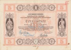 1927. &quot;Gödöllő és Vidéke Fogyasztási és Értékesítő Szövetkezet&quot; Üzletrésze 60P-ről T:II