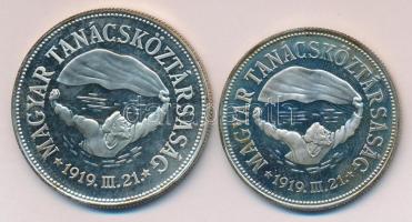 1969. 50Ft Ag + 100Ft Ag "Tanácsköztársaság" pár T:PP