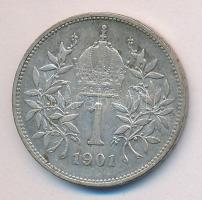 Ausztria 1901. 1K Ag T:2 Austria 1901. 1 Corona Ag C:XF