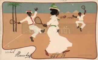 Black people, tennis s: B. Wennerberg