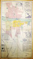 1933 Rákoscsaba nagyközség rajzolt térképe. Valószínűleg térképterv a reklámok is rajzoltak. / 1933 Hand-drawn map of Rákoscsaba 40x70 cm