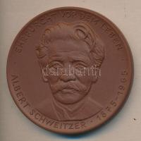 Németország DN "Albert Schweitzer" Meisseni porcelán emlékérem (63mm) T:1 Dísztokban Germany ND "Albert Schweitzer" Meissen porcelain medallion (63mm) in case C:Unc