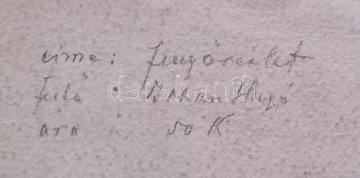 Johan Hugó (1890-1951): Fenyőrészlet, akvarell, papír, jelzett a hátoldalán, 32×24 cm