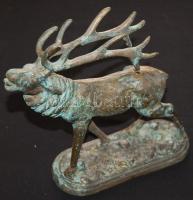 Bronz szarvasfigura / Brass deer figure 21x20x7cm