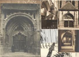 cca 1890-1940 Brassó 15 db vegyes fotó és nyomat / 15 vintage photo and print of Brasov