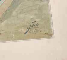 Förk Ernő (1868-1934): Szabadkőműves síremlék (1891), akvarell, papír / 
Freemason sepulchre, water ...